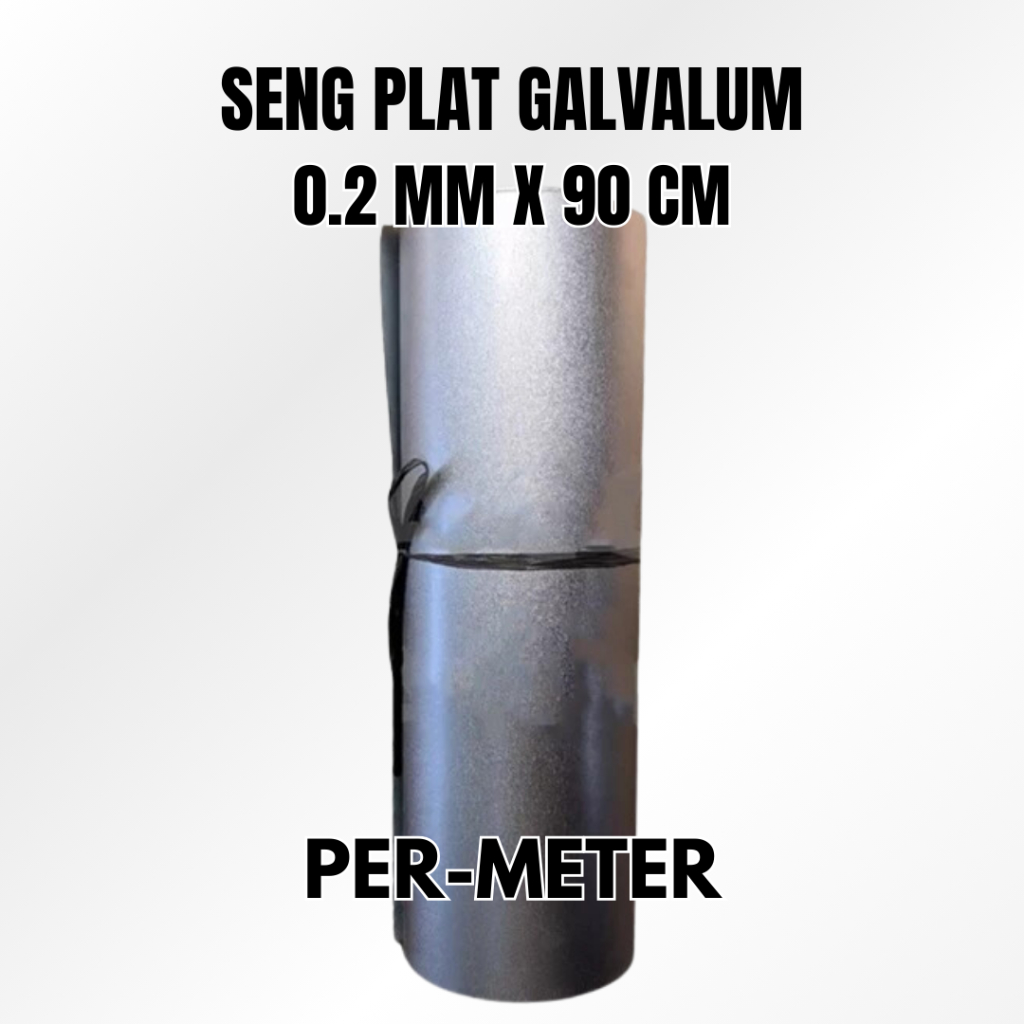 Permeter Seng Plat Galvalum 0.2 mm x 90 cm Seng Talang Air Atap 900 mm
