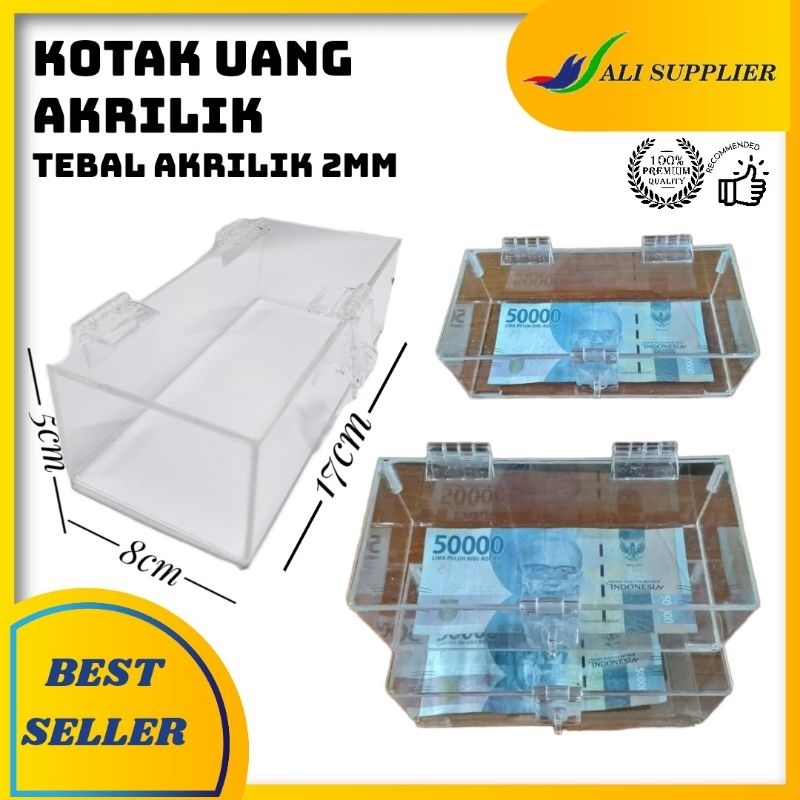 KOTAK UANG AKRILIK / Box penyimpan uang / KOTAK AKRILIK / KOTAK KECIL AKRILIK / KOTAK KECIL / KOTAK 