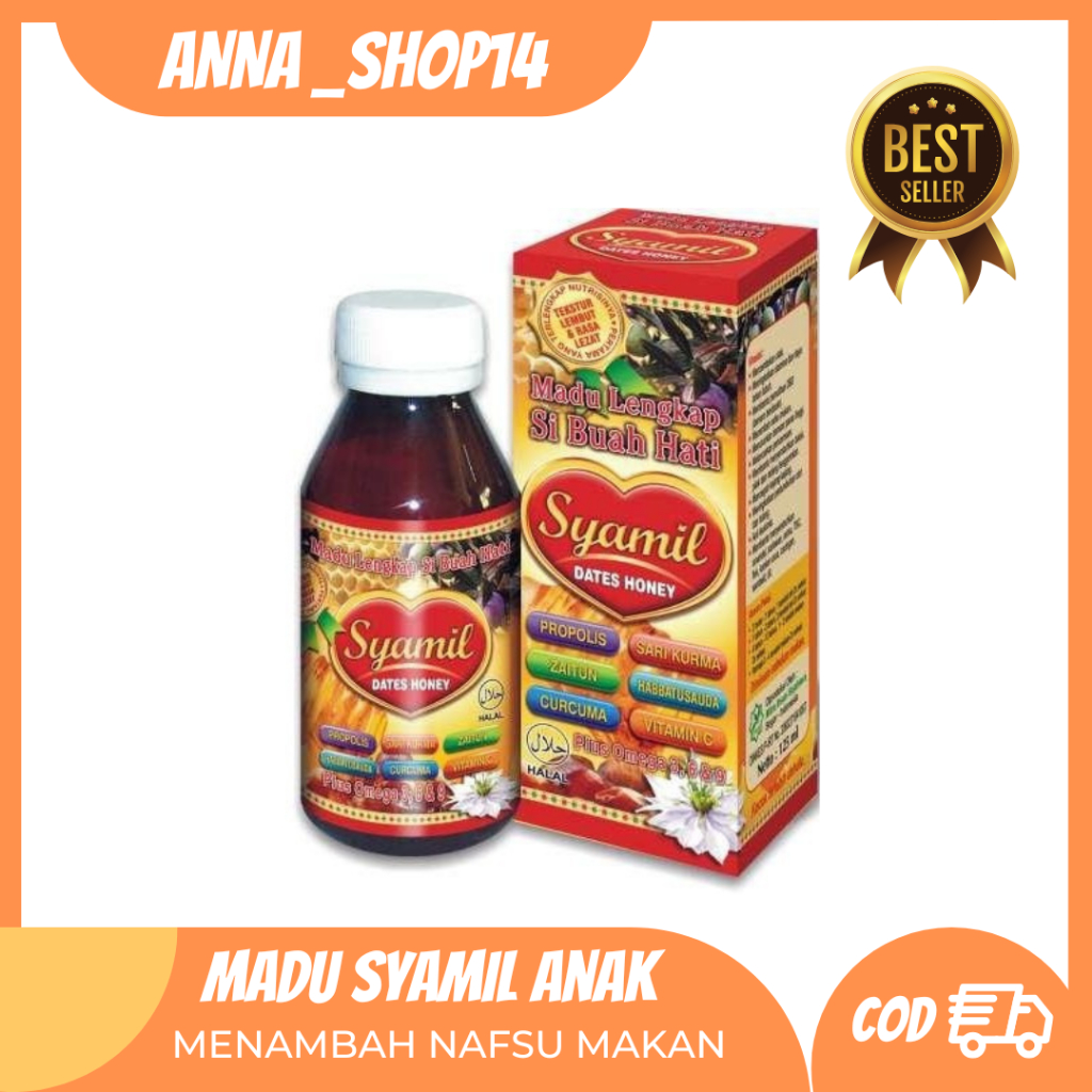 

SYAMIL ORIGINAL - Dates Honey Madu Anak Si Buah Hati 125ml / Madu Syamil Dates Honey Madu Lengkap Si Buah Hati SYAMIL ANAKdu Lengkap Si Buah Hati SYAMIL ANAK / MULTIVITAMIN ANAK BAIKUNTUK DAYA INGAT