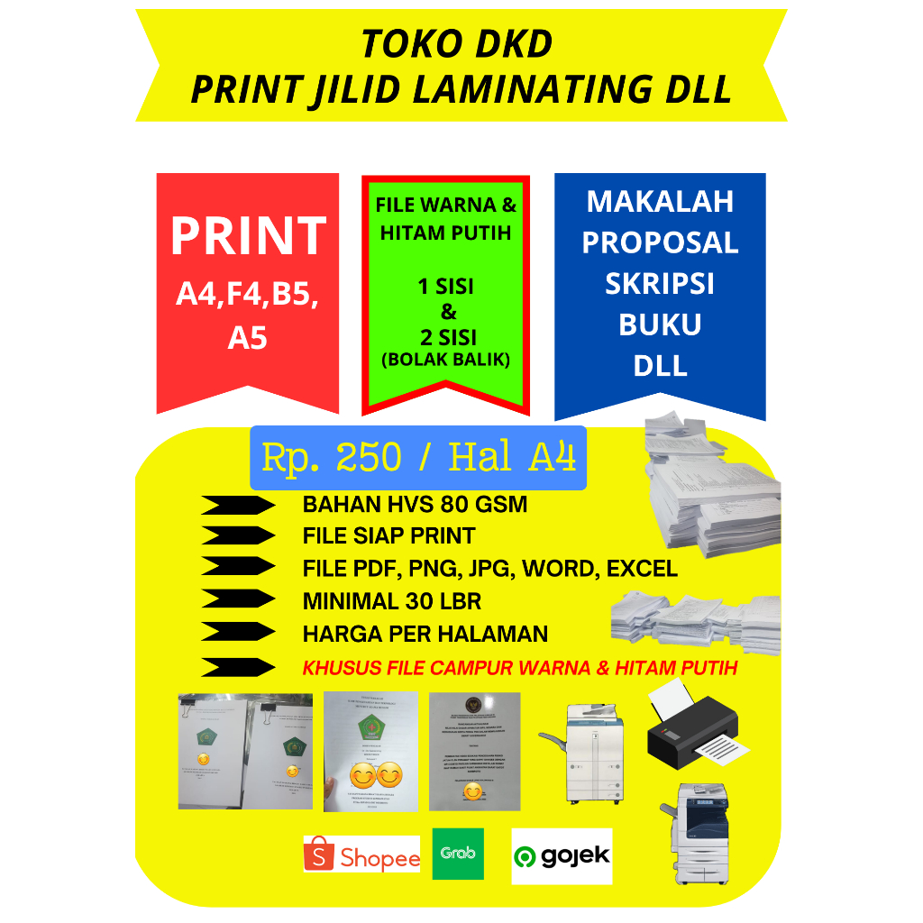 

PRINT/CETAK WARNA dan HITAM PUTIH Dokumen, Makalah, Proposal, Skripsi A4,F4,B5,A5 80gsm