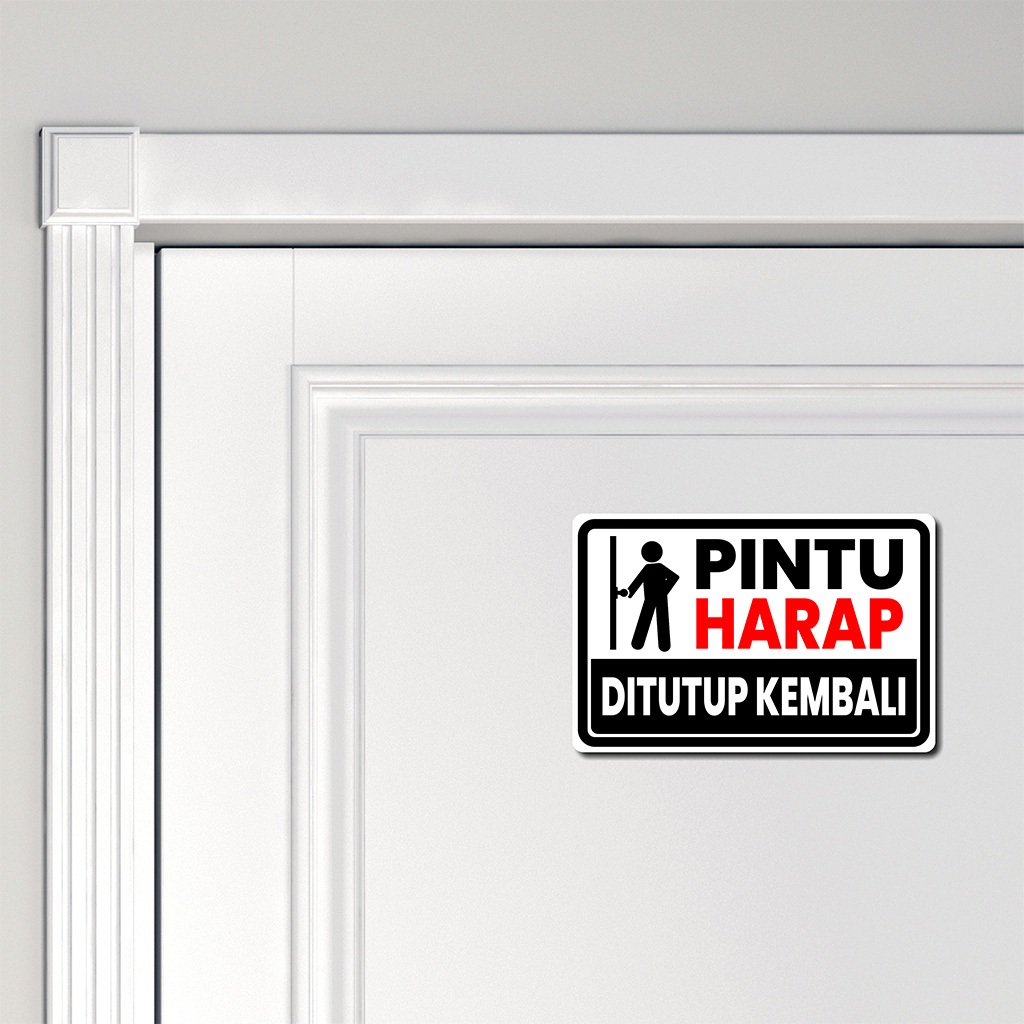 

PINTU HARAP DITUTUP KEMBALI - STIKER VINYL ANTI AIR - STICKER DINDING AESTHETIC