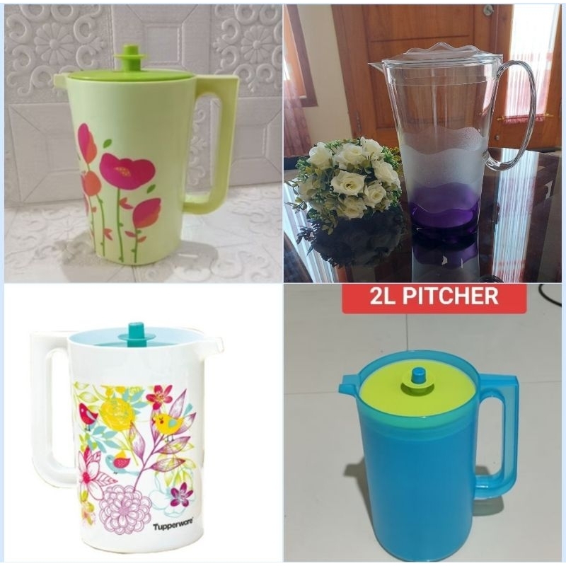 NEW Aneka TEKO / Pitcher Tupperware 1L / 2L / Teko Illumina / Teko bunga / Teko Sherly / Teko Krista