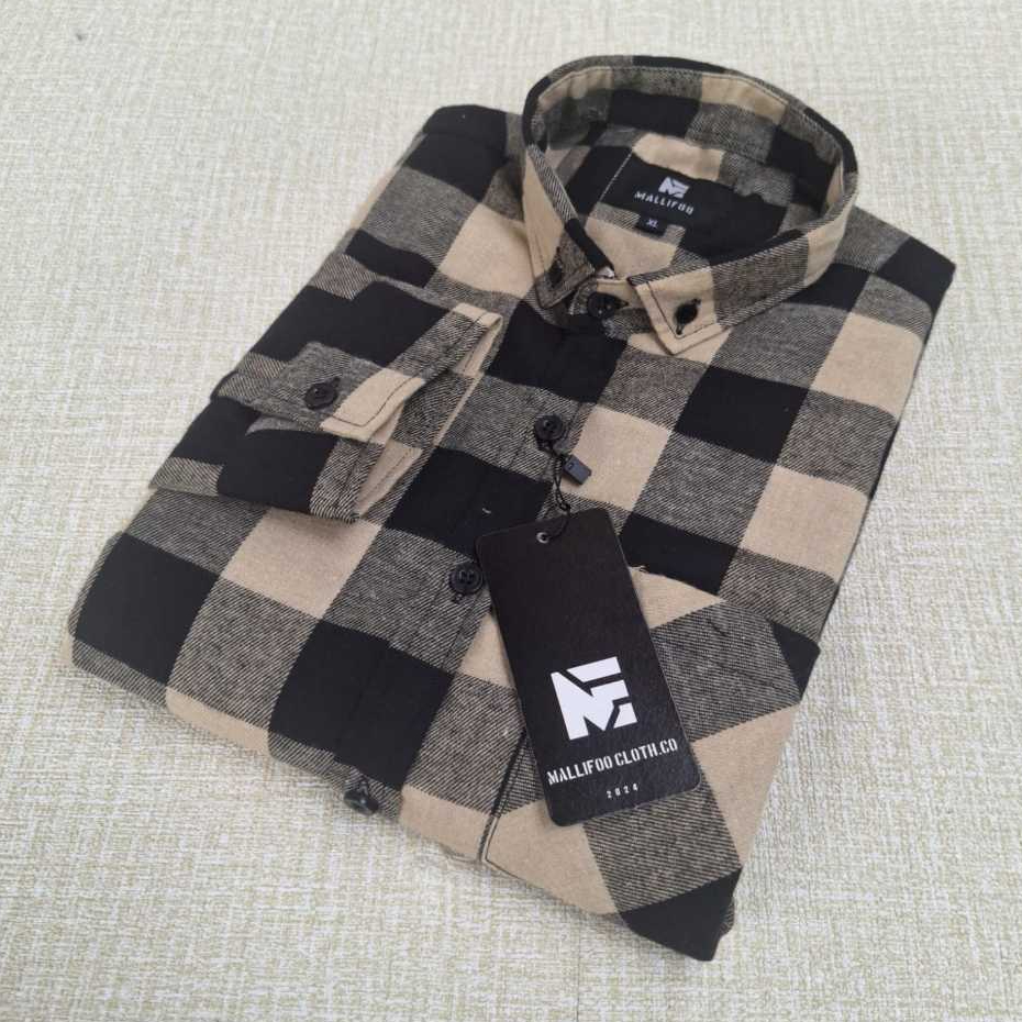 cuci gudang baju kemeja lengan panjang premium pria wanita motif kotak kotak kekinian hem flanel