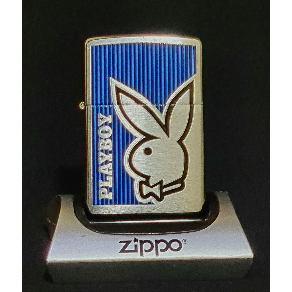 Zippo PLAYBOY BUNNY BLUE LINES Original (langka)