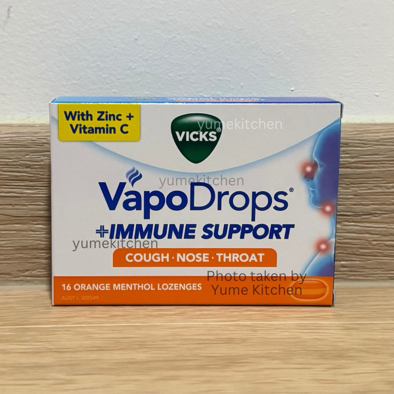 

Vicks VapoDrops Orange Menthol Immune Support - Permen Pelega Tenggorokan