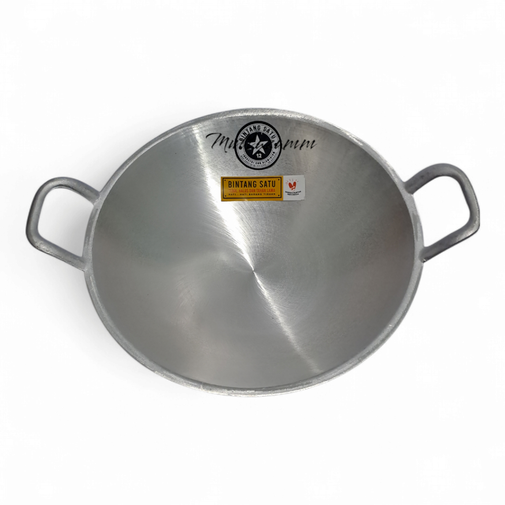 Wajan Penggorengan Kuali Alumunium jawa tebal ceper kecil