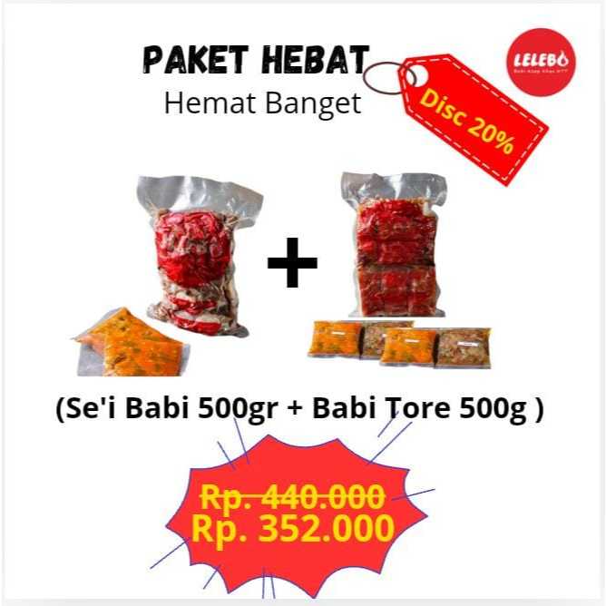 

Lelebo | Paket Hebat Sei Babi 500g + Babi Tore 500gr