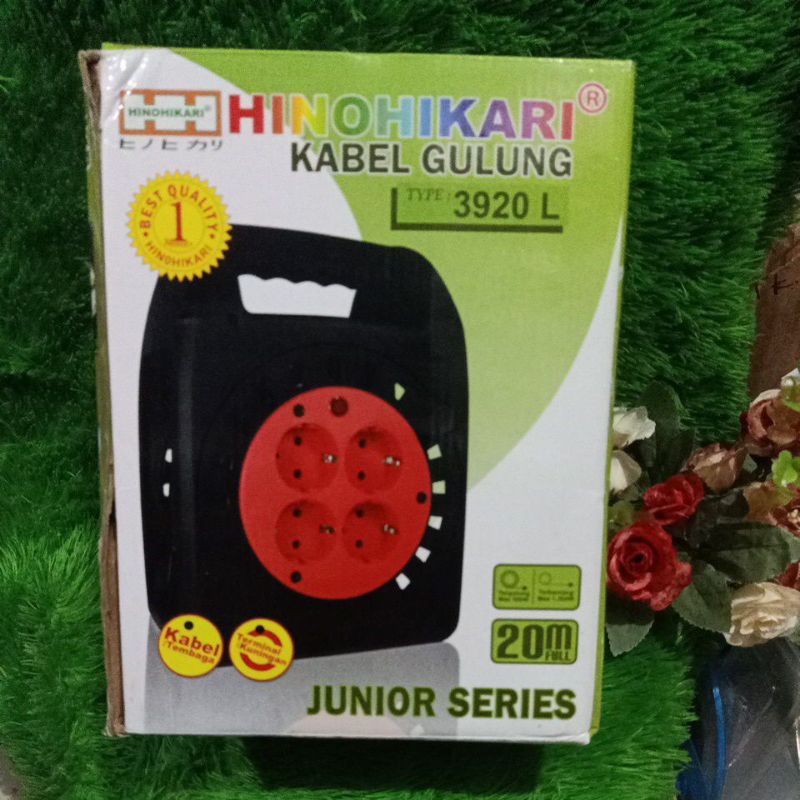 

kabel roll 20 meter Kuningan dengan 4 port murah