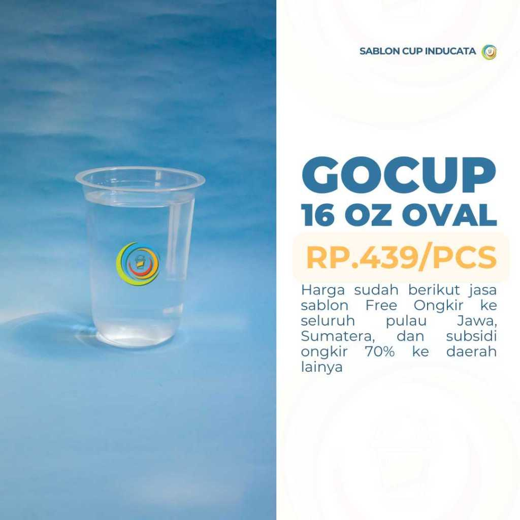 

SABLON CUP 16oz 7,3gr - Oval - Gratis Design 3 Sisi 1 Warna// TERMURAH SE-INDONESIA