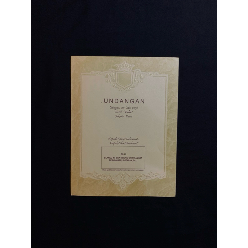 

Undangan Pernikahan, Khitanan, dll. Premium 8811 Custom