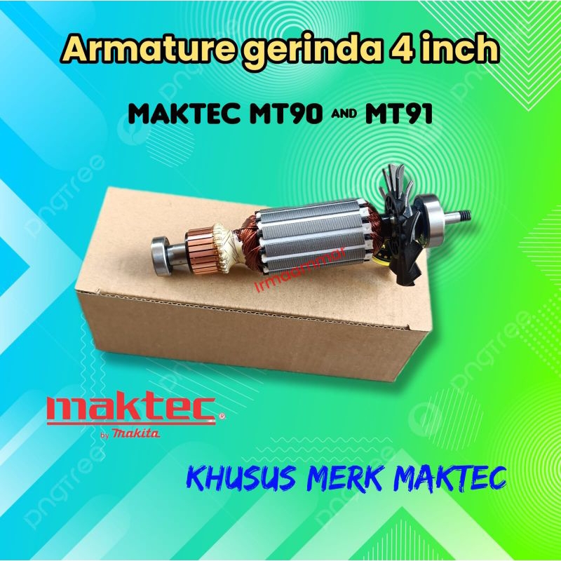 Angker dinamo gerinda MAKTEC MT90 MT91 armature gurinda serkel 4 inch | rotor disc grinder
