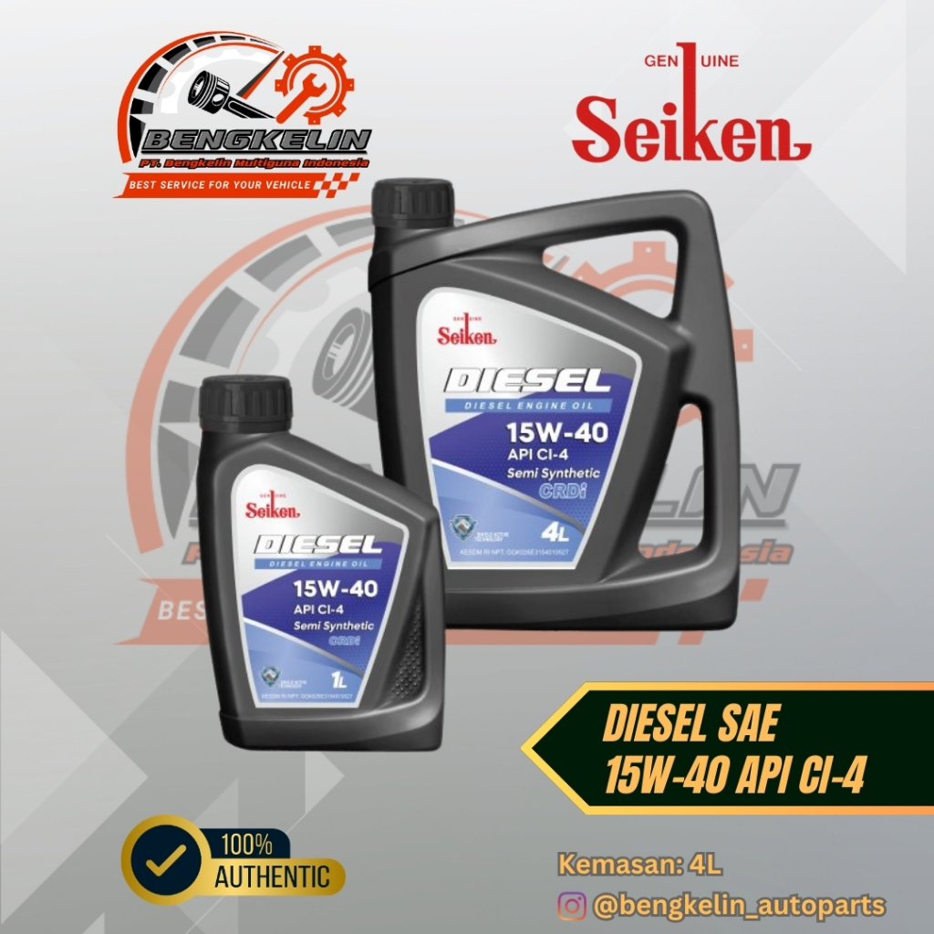OLI MESIN MOBIL SEIKEN DIESEL SAE 15W-40 API CI-4