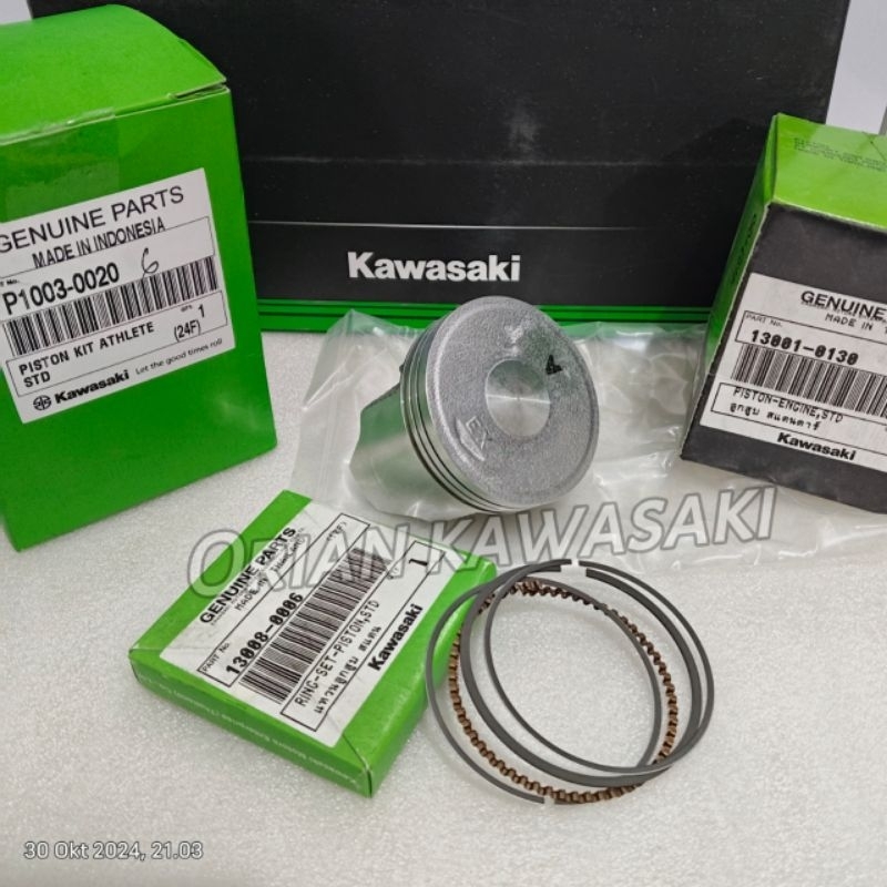 Seher/Piston dan ring piston kawasaki Athleth, blitz joy,kaze zone,kaze 125 std original