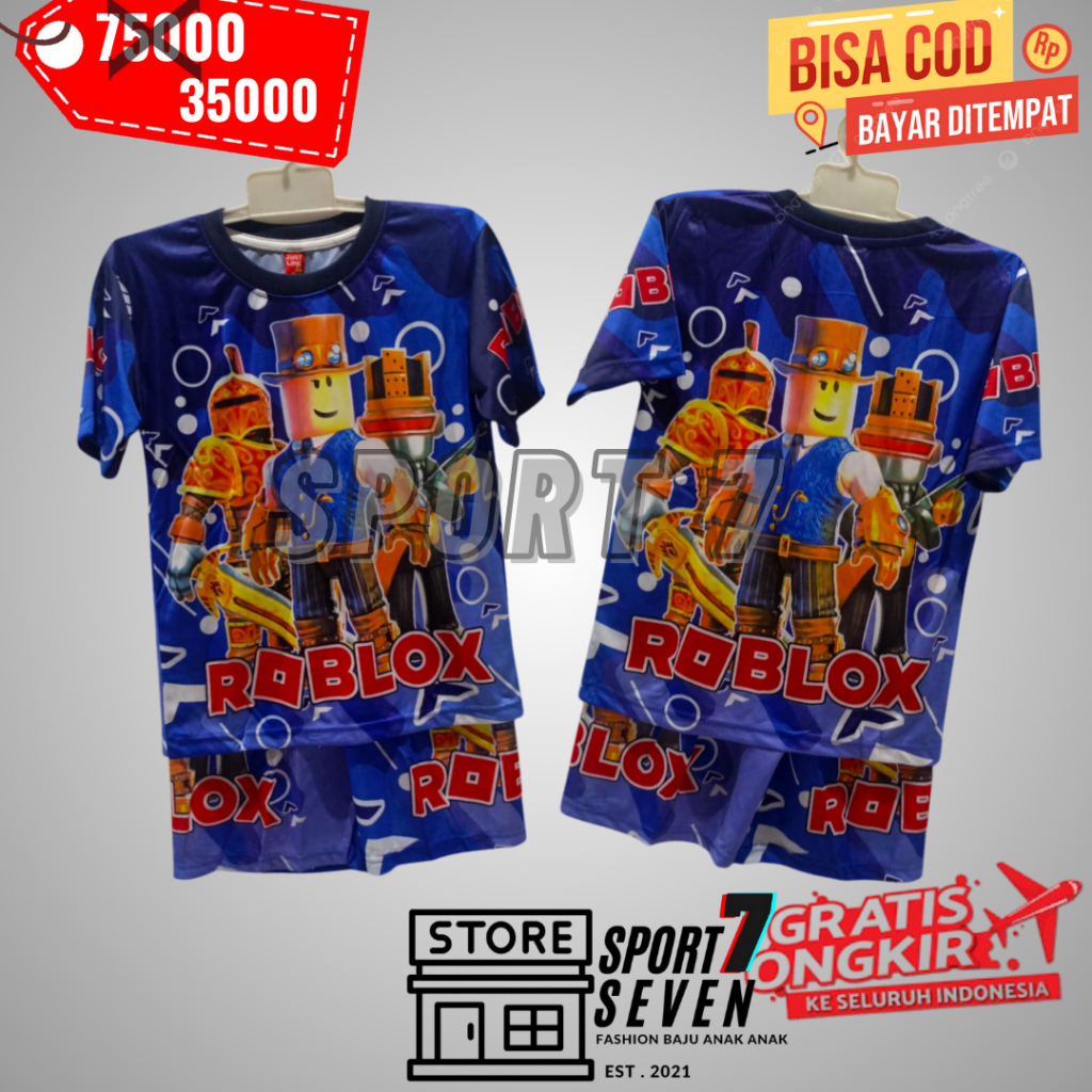 SPORT 7. baju minecraft roblox/ baju game roblox anak laki laki/ setelan baju anak laki laki