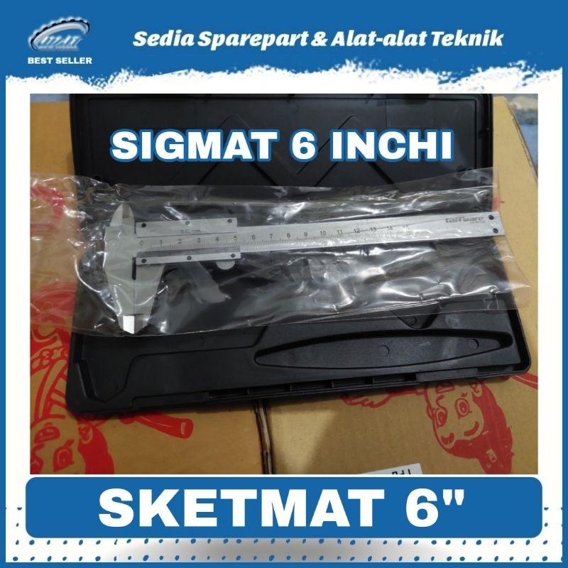 SIGMAT 6 INCHI SKETMAT MANUAL 0,02mm x 150mm JANGKA SORONG