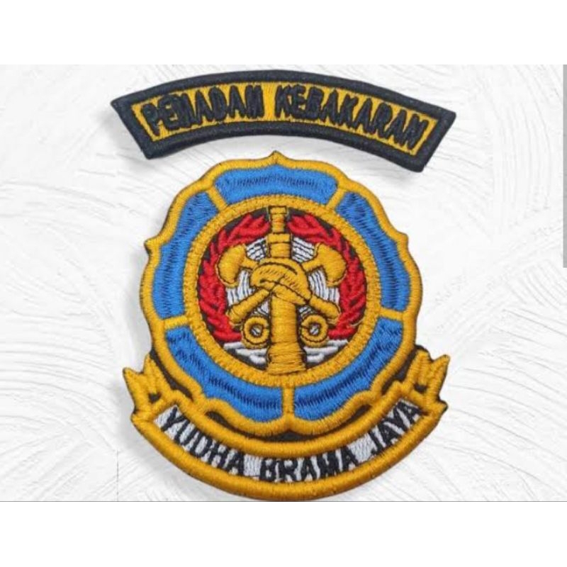 bordir timbul 3d pemadam kebakaran