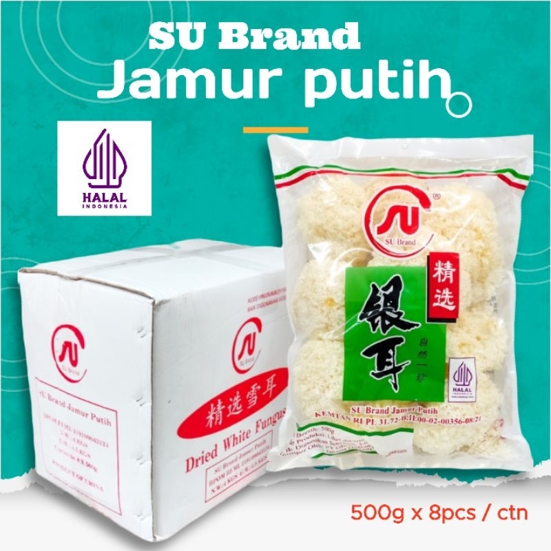 

Su Brand Jamur Putih Full Carton 500gr x 8Bungkus -Dus