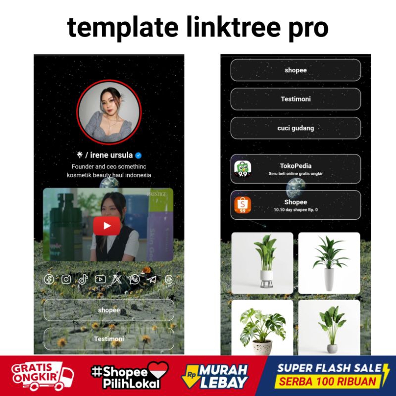 tema linktree premium untuk blogger