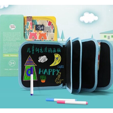 

Banyak Stock Buku Gambar Portable Soft Chalk Board Drawing Book 14 Halaman Magic Pen Painting