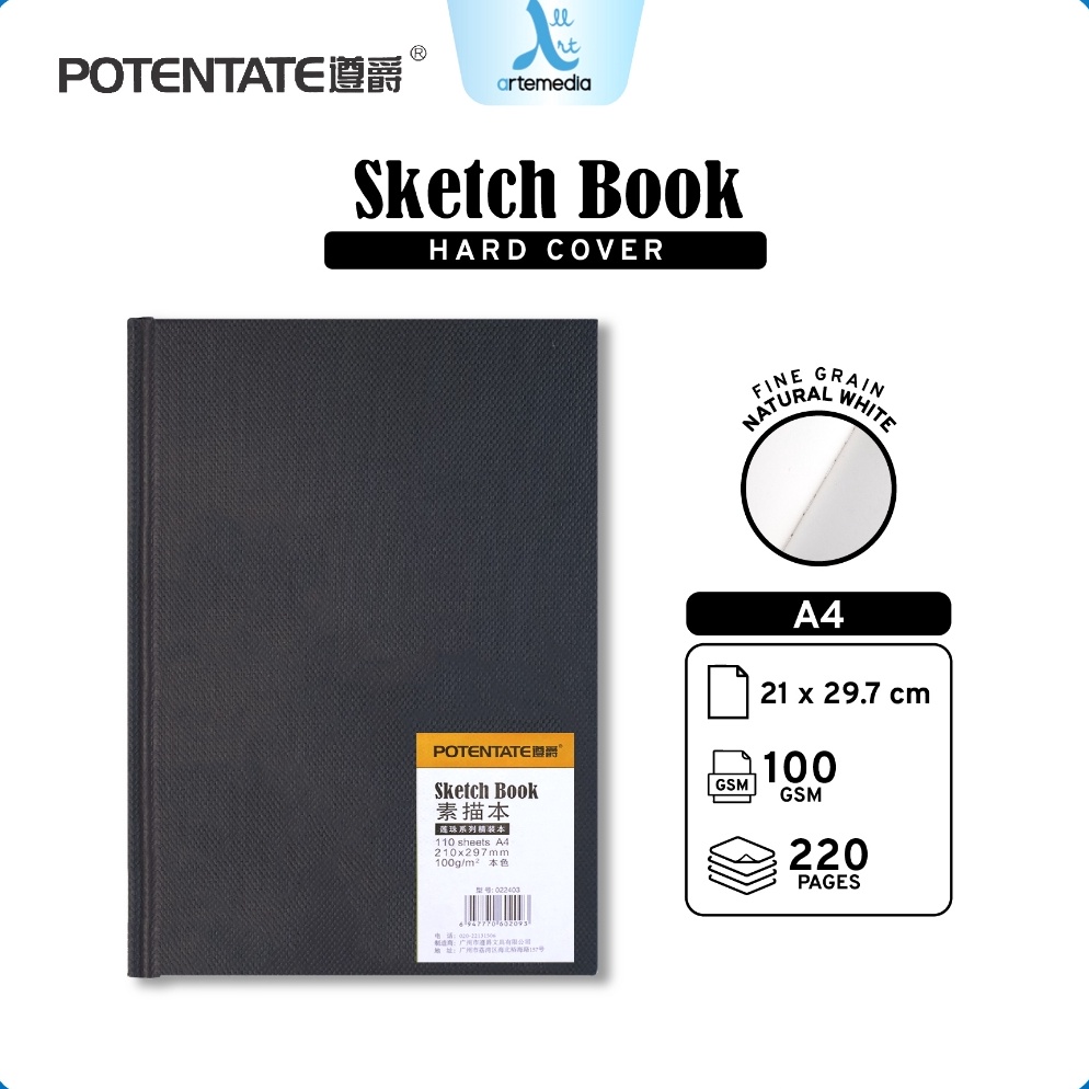 

KODE A86N Potentate Hard Cover A4 Stitch Bound Sketchbook