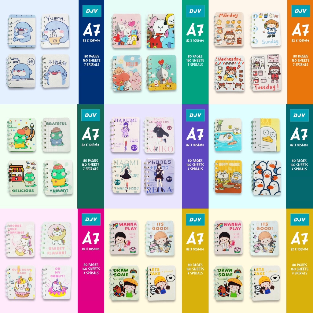 

Promo Eksklusif Note Book Ring Motif Buku Memo Kecil A7 Spiral isi 8 Lembar Notebook Mini A119