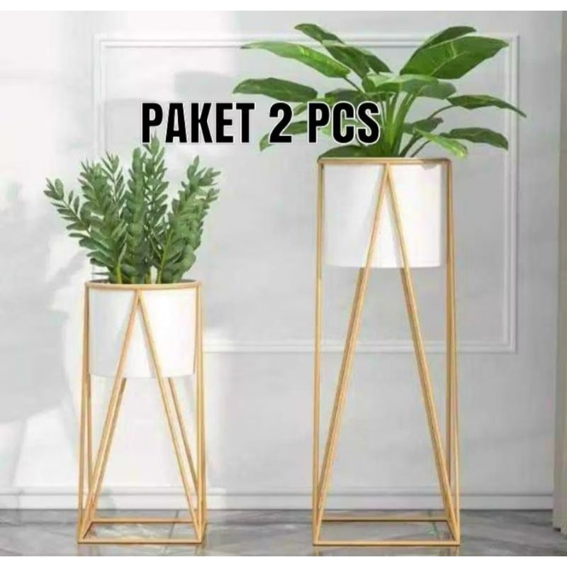 Dapat 2 Rak/Standing Pot Minimalis/Rak Pot Bunga minimalis/Dudukan Rak Pot Bunga