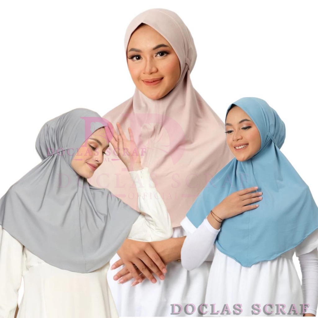 KERUDUNG // HIJAB //BERGO MARYAM SOFT PAD TALI JERSEY PREMIUM // UKURAN M // HIJAB INSTAN