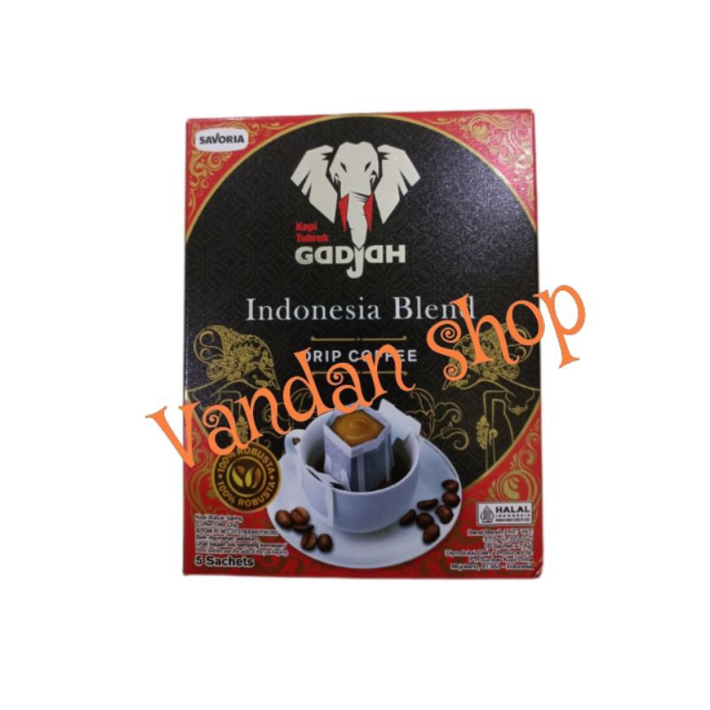 

Kopi Tubruk Gadjah Drip Indonesia Blend 5 Sachet x 7.5g Kopi Tubruk Gadjah Drip Indonesia Blend Box - isi 5 Sachet x 7.5g / 5 pcs / 5pcs