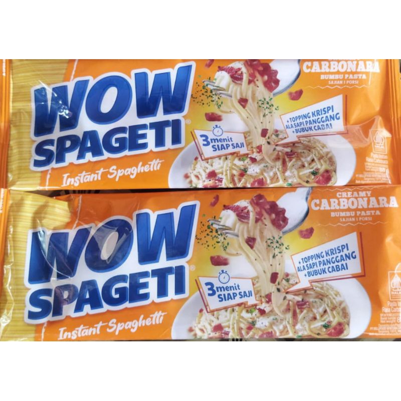 

Wow Spageti Carbonara 88gr Paket Spageti Bolognese 84gr mayora isi 10pcs