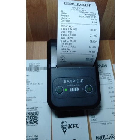 

Model Terheboh Kertas 57x3 58x3 coreless struk kasir printer thermal zjiang eppos sanpidie mesin edc 1 roll