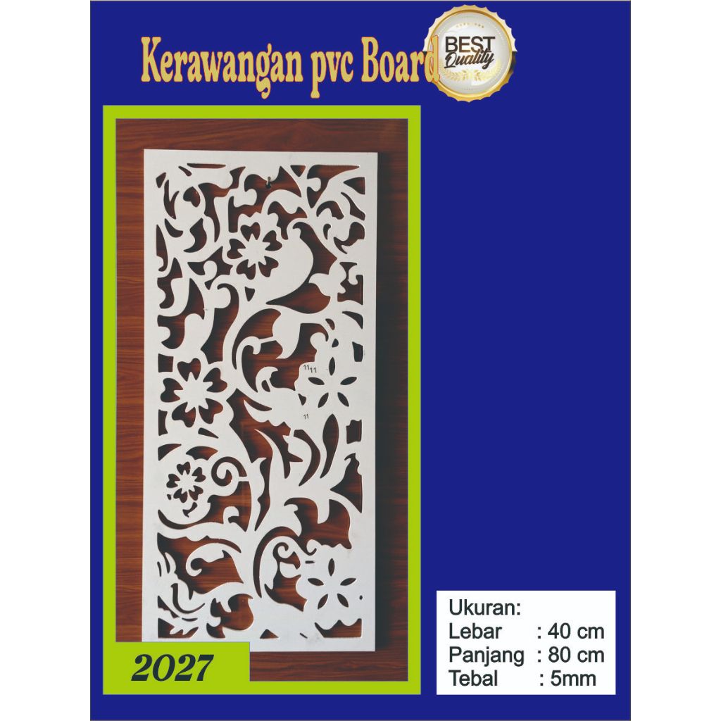 KRAWANGAN PVC BOARD / ORNAMEN PVC FOAM BOARD TEBAL 5MM /PARTIS