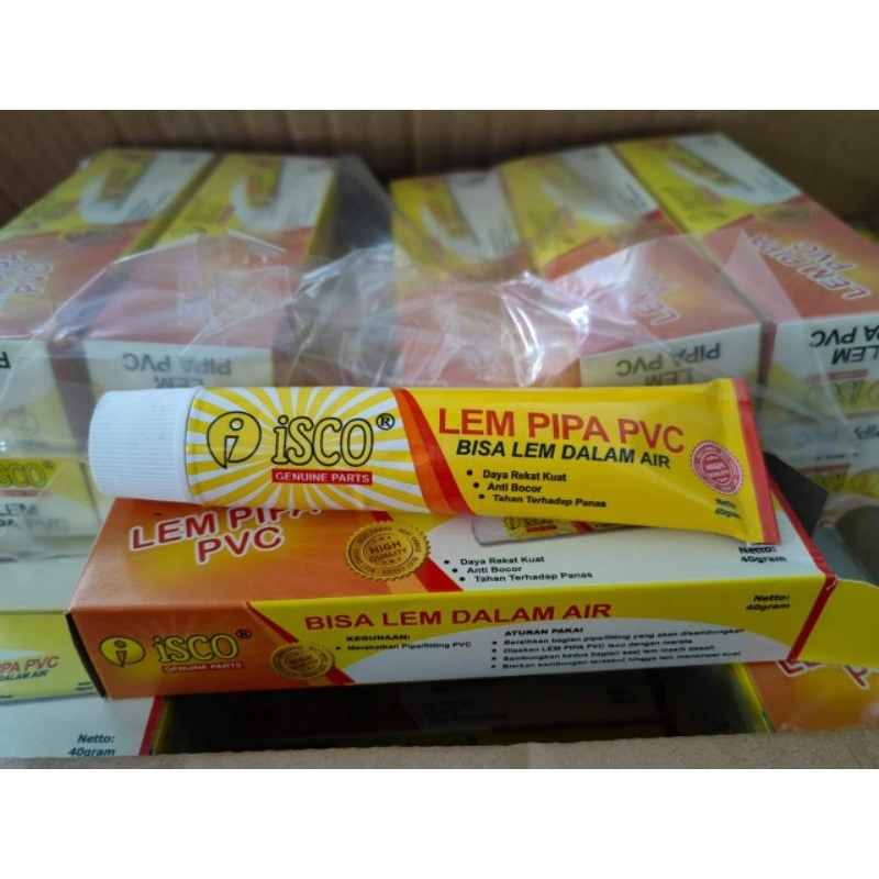 LEM PIPA PVC ISCO BISA LEM DIDALAM AIR 40gram