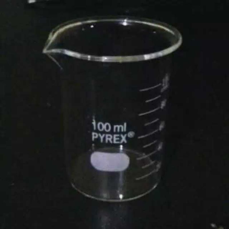 beaker glass 100ml merk pyrex