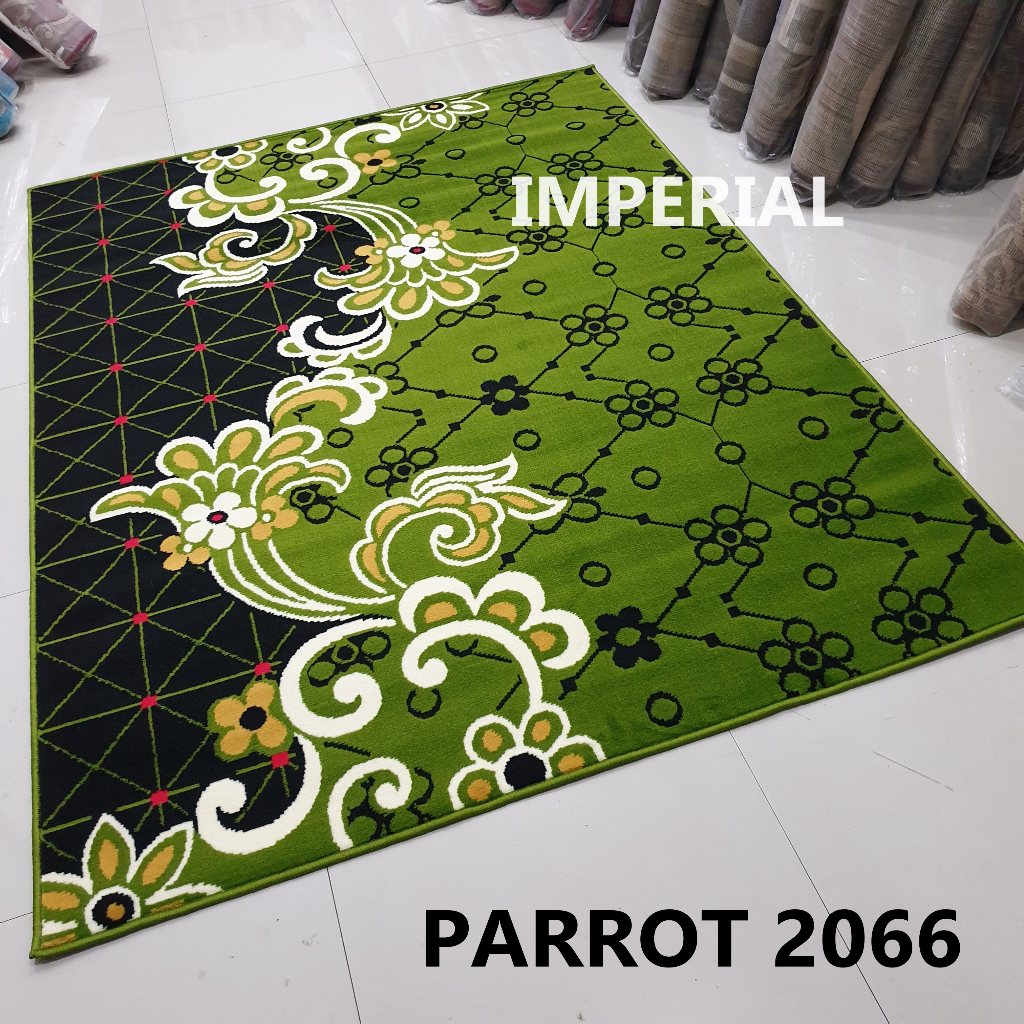 Karpet Permadani MODERNO uk. STANDAR 160 X 210 cm GREEN HIJAU PARROT