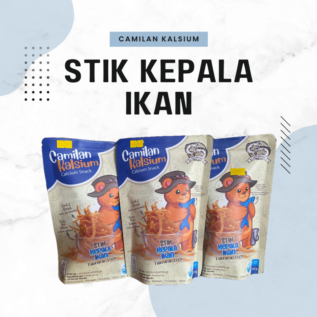 

Stik kepala ikan camilan kaya akan kalsium