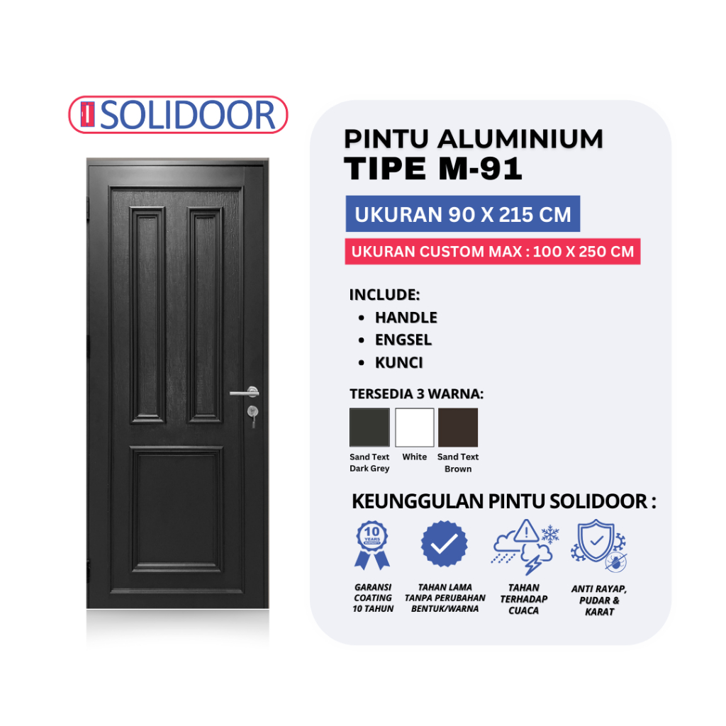 Pintu Aluminium Solidoor M-91