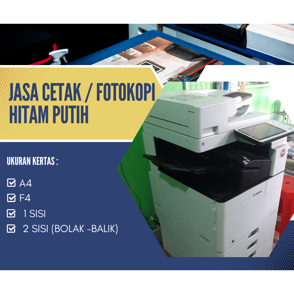 

JASA PRINT / CETAK DOKUMEN HITAM PUTIH A4 (2 SISI / BOLAK-BALIK)