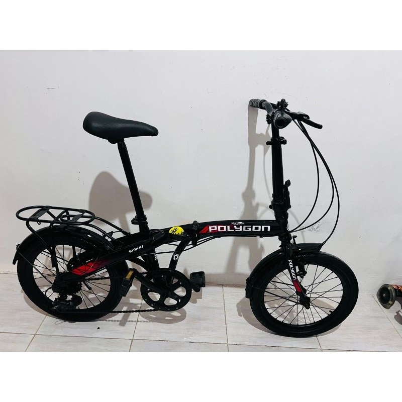 sepeda lipat ring 16 repaint polygon