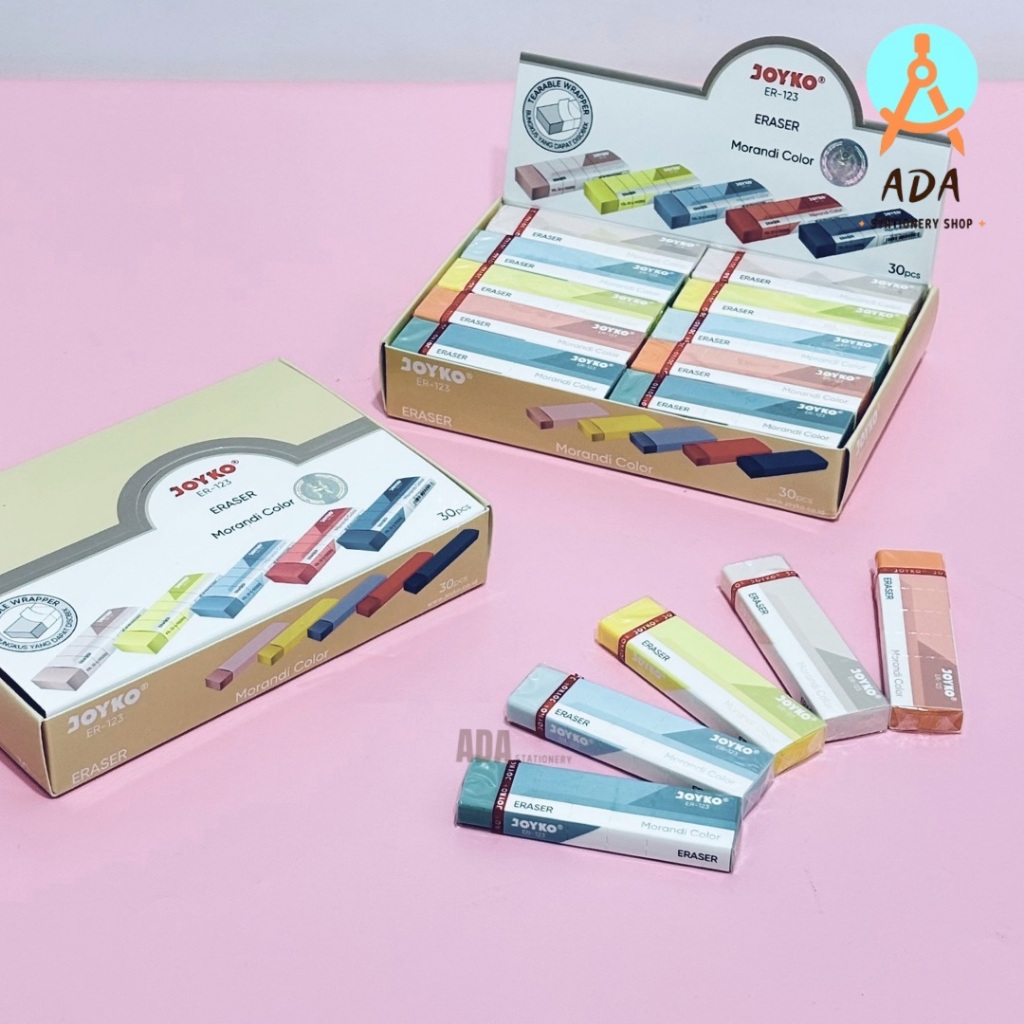 

(SET ISI 5 pcs) PENGHAPUS JOYKO ER-123 MORANDI COLOR/ ERASER JOYKO MORANDI