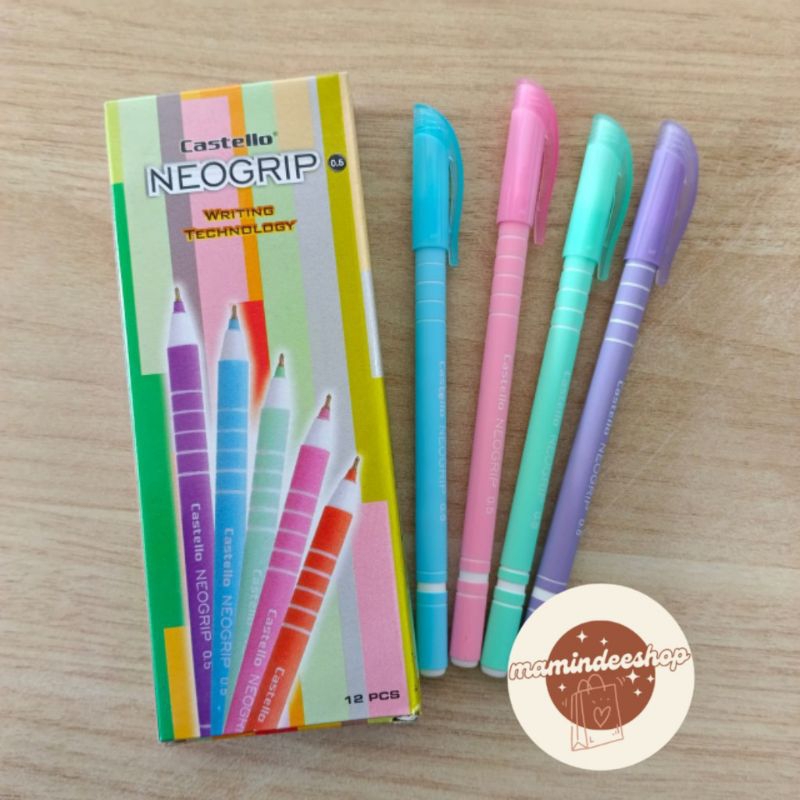 

(Harga Satuan Random) Standard Castello Neogrip Black 0.5mm Pulpen Tinta Hitam Pena Bolpen Ball Pen Bolpoint Ballpoint Alat Tulis