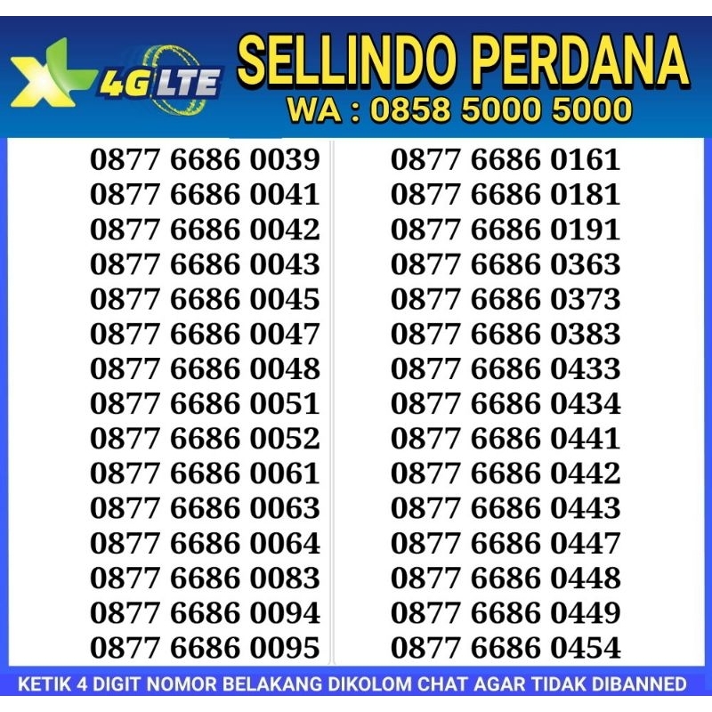 Nomor cantik xl kartu perdana cantik xl