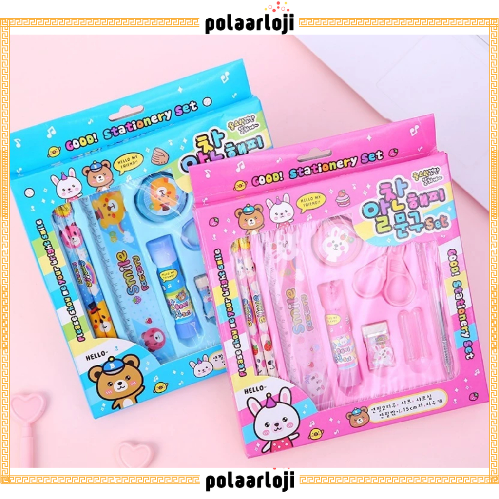 

PA Paket Alat Tulis set 8in1 Stationery Set Study Set Anak Karakter Souvenir Set Alat Tulis - SS129