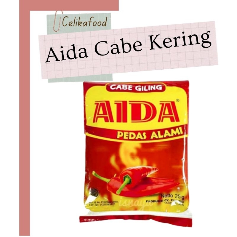 

AIDA Cabe Giling 25gr Bubuk Pedas Hot Chili Instan Cabai