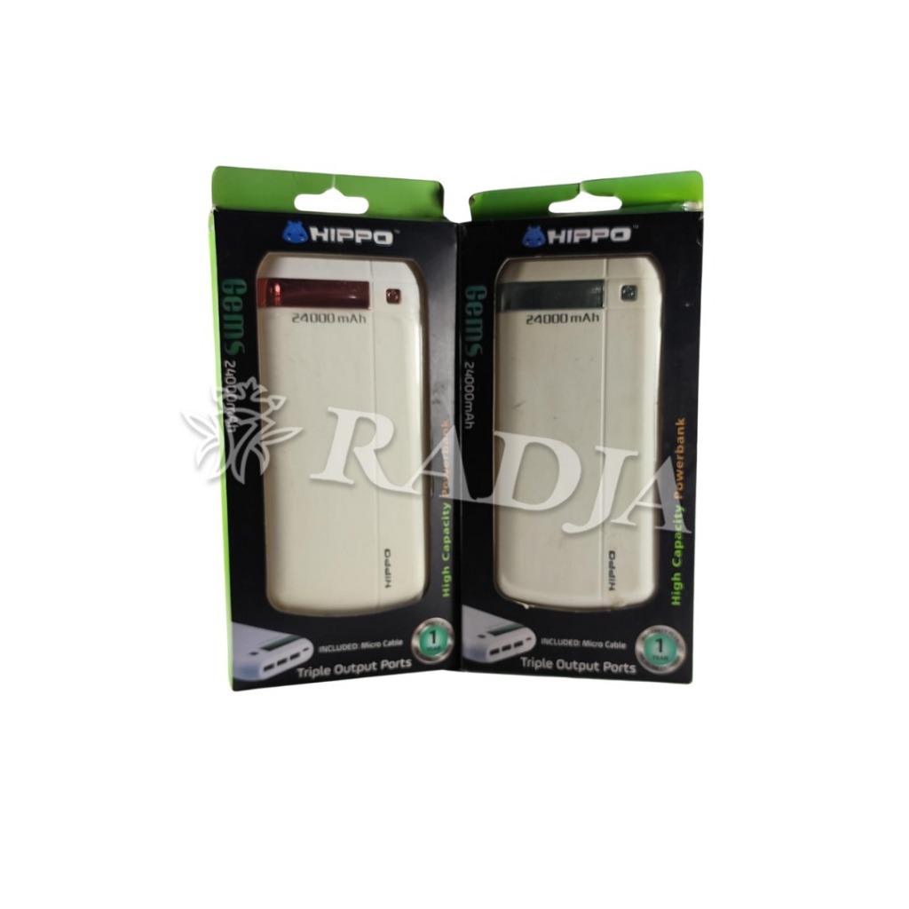 Hippo Gems 24000mAh Power Bank - Kapasitas Tinggi, Warna Beragam