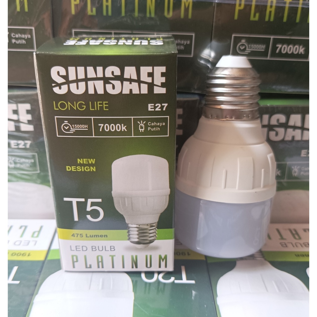 SUNSAFE PLATINUM 5 WATT - LAMPU BOHLAM LED 5 WATT SUNSAFE PLATINUM