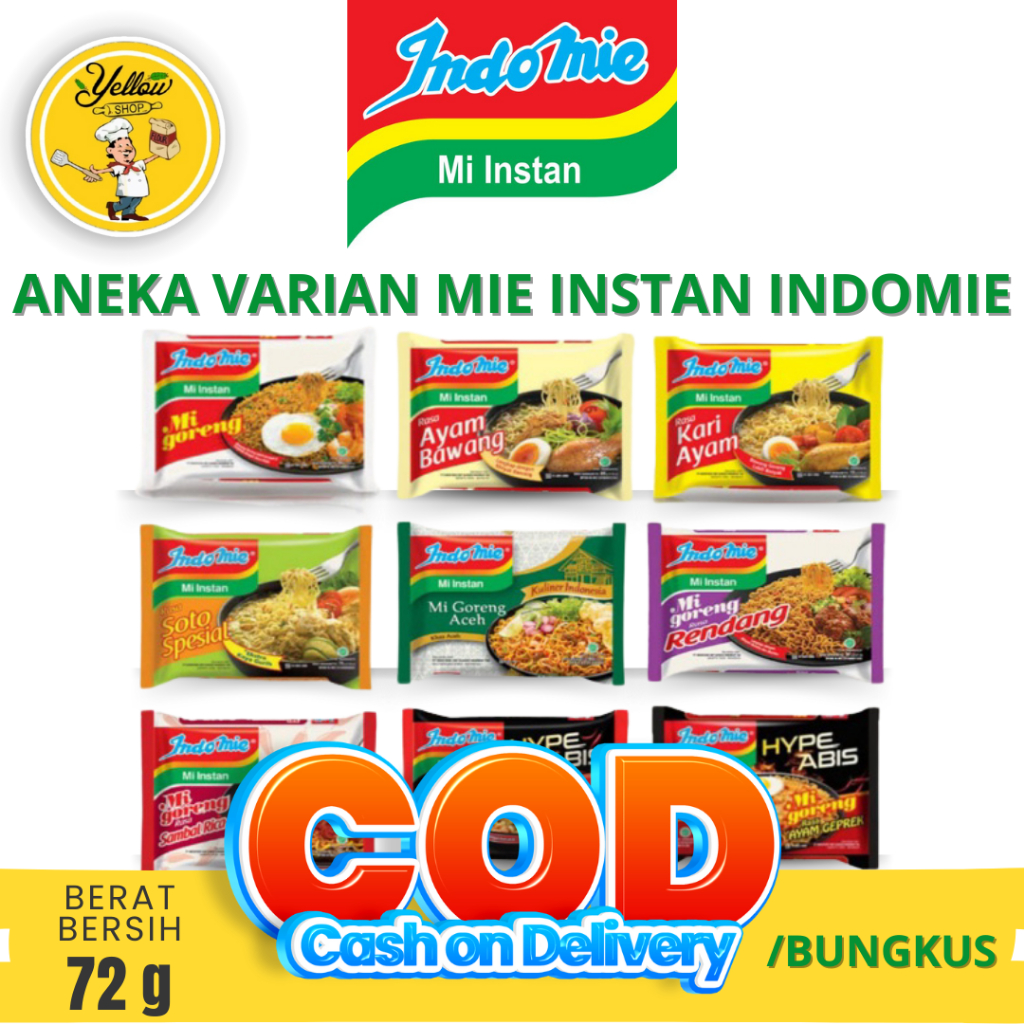 

INDOMIE VARIAN RASA / MIE INSTAN BUNGKUS 72GR /BUNGKUS