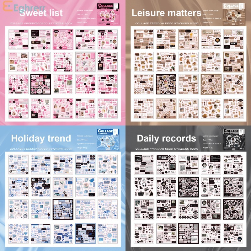 

25PCS Buku Stiker Vintage Stiker Buku Pegangan Gaya INS Stiker Dekorasi Kartu Album DIY