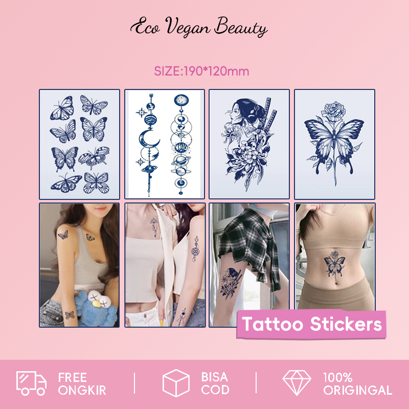 【COD】tato temporer,tatto temporer, motif kupu kupu,terbaik Koleksi tato,fasion tatto,tatto temporer 