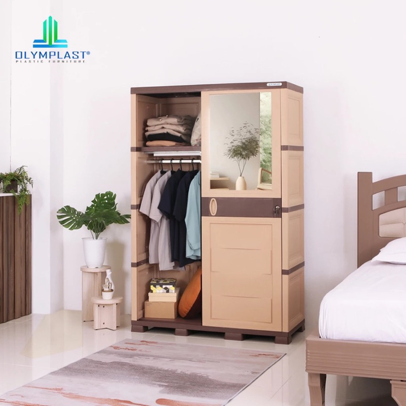Lemari Sliding Olymplast Lemari pakaian Olymplast Minimalis Murah