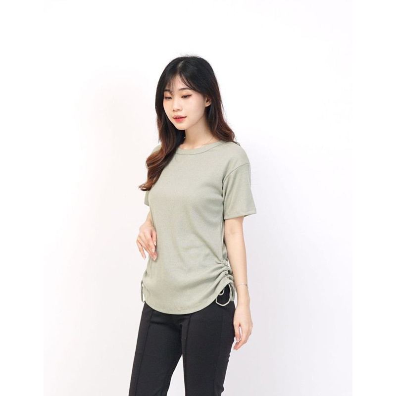 Kaos Pendek Wanita Serut Samping